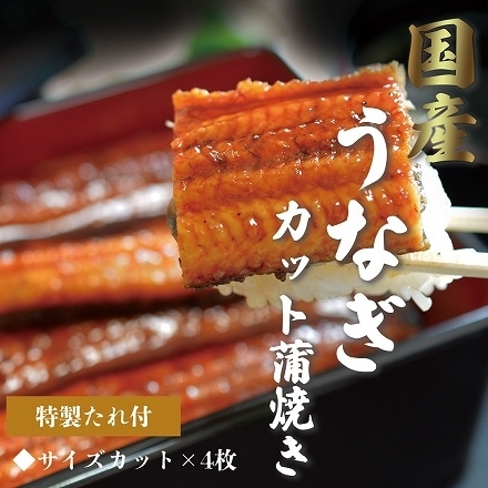 うなぎ 鰻 国産 蒲焼き 4枚(200g) タレ付き ギフト