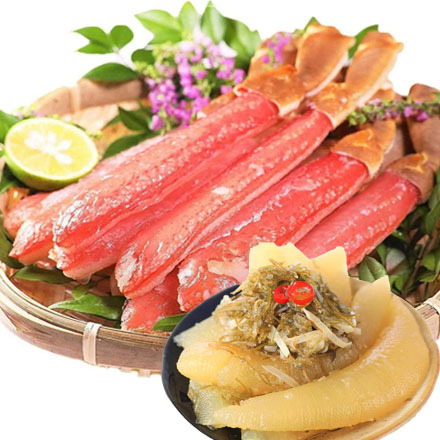 【生ズワイガニ 8L-10Lサイズ 500g 松前漬け 500g】ズワイガニ ＆ 松前漬け