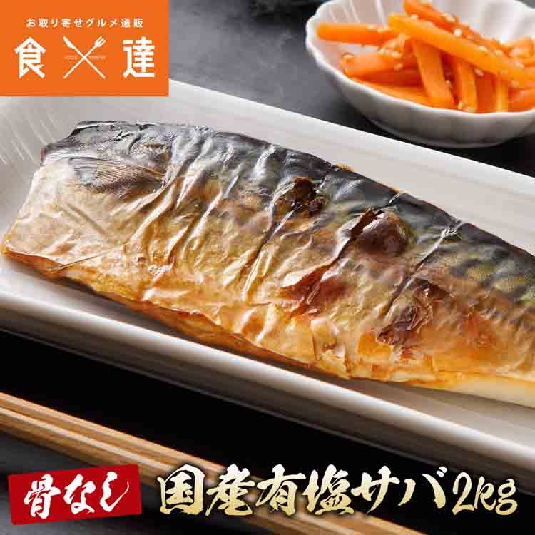 さば 骨取り 国産 有塩 2kg 骨なし サバ 鯖 フィレ 日本産 冷凍