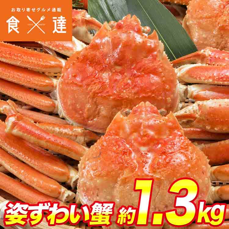 カナダ産 ボイル済み 姿ずわい2尾 約1.3kg（1.2kg-1.4kg） 見舞い ズワイガニ ずわい蟹 カニ味噌 かにみそ 蟹味噌 ギフト プレゼント お歳暮