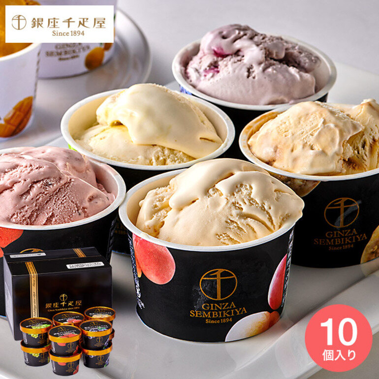 銀座千疋屋 銀座プレミアムアイス 5種 計10個 PGS-036N
