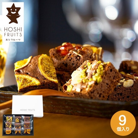 ホシフルーツ ナッツとドライフルーツの贅沢ブラウニー ９個 HFNB-9