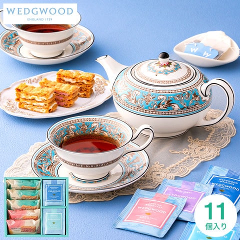 ミルフイユ＆ウェッジウッドティーバッグセット 11個 WWJ-02A 焼き菓子 ミルフィーユ 紅茶