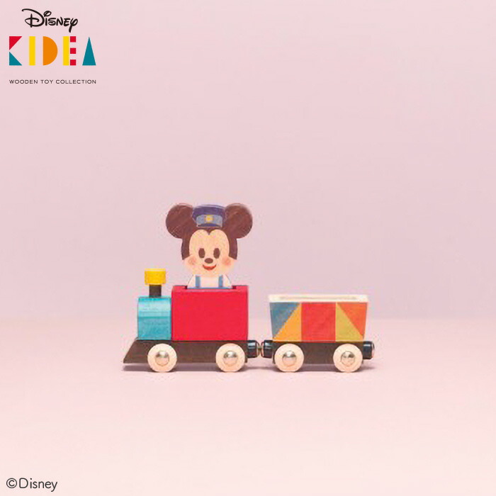 Disney ディズニー KIDEA TRAIN＆RAIL キディア 積み木 ミッキーマウス 汽車 機関車 レール TYKD00503
