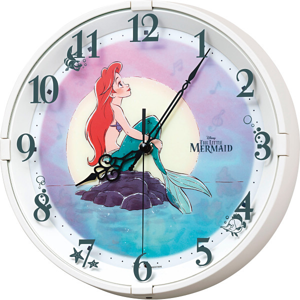ディズニー 掛時計 アリエル