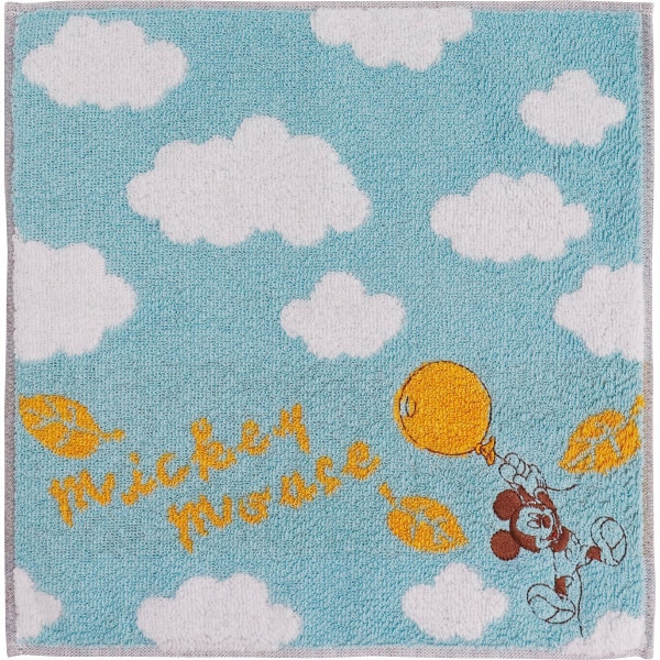 ディズニー　ふわり風　タオルハンカチ ブルーミッキー