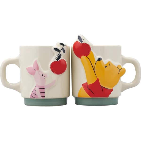 ディズニー　ペアマグ　くまのプーさん　リンゴ