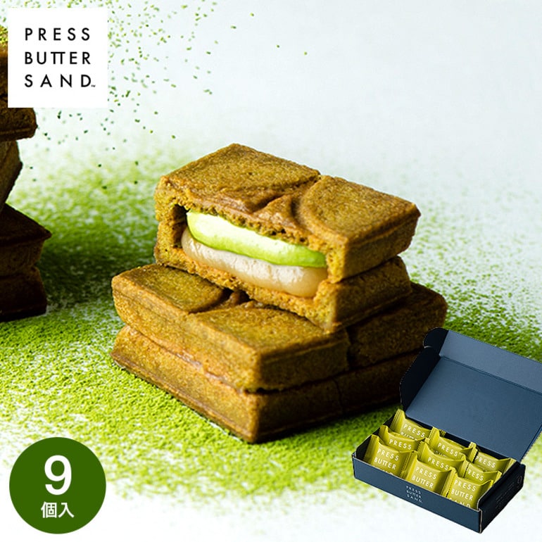 バターサンド〈宇治抹茶〉9個入 PRESS BUTTER SAND プレスバターサンド