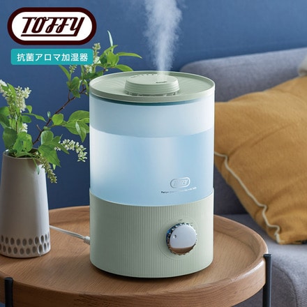 Toffy トフィー 抗菌アロマ加湿器 3.3L プレハブ洋室7畳 木造和室4畳 HF10-PA ペールアクア