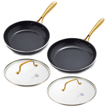 グリーンパン GREENPAN ストゥディオ フライパン・ガラス蓋 4点セット