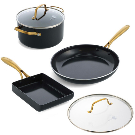 グリーンパン GREENPAN ストゥディオ フライパン・エッグパン・キャセロール 4点セット