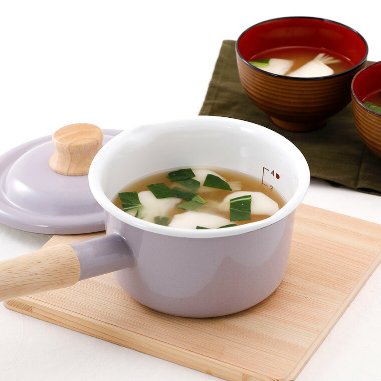 富士ホーロー コットンプラス 14cm ミルクパン パープル CTP-14M.PU