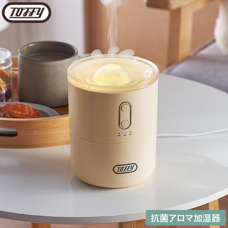 Toffy トフィー 超音波式 加湿器 ペールアプリコット HF13