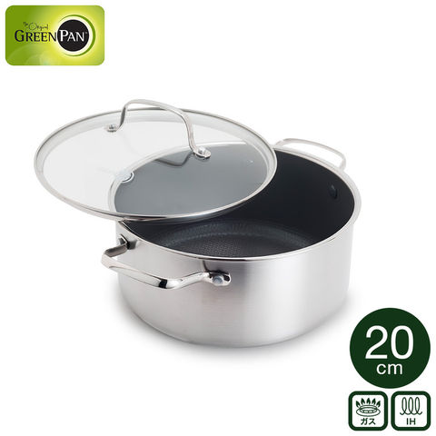グリーンパン エーペックス キャセロール 20cm ガラス蓋付き CC010626-104