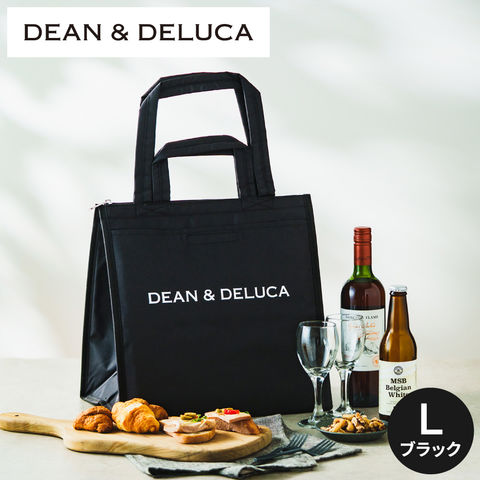DEAN & DELUCA ディーンアンドデルーカ クーラーバッグ ブラックL 保冷 自立ファスナー付き 保冷バッグ