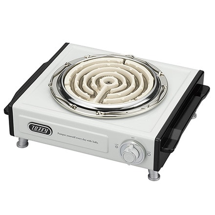 Toffy トフィー 卓上電気こんろ アッシュホワイト K-SV1-AW