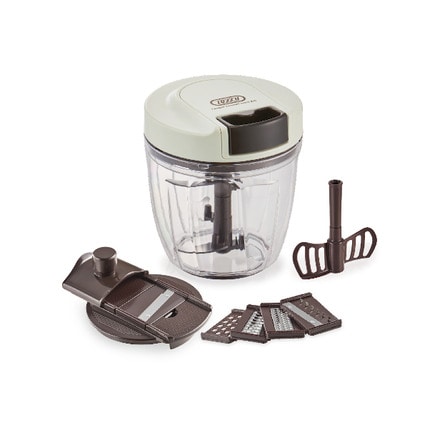 Toffy トフィー マルチハンディチョッパー（7way（5枚カッター、ブレンダー、カッターパーツ5種）） アッシュホワイト K-HC7-AW