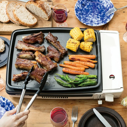 センゴクアラジン ポータブル ガスコンロ グラパン ホワイト SAG-CP21B(W)