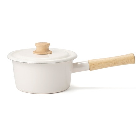 富士ホーロー コットン ソースパン 16cm IH対応 1.6L ホワイト CTN-16S.W