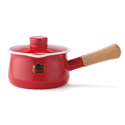 富士ホーロー ソリッド ミルクパン 15cm IH対応 レッド SD-15M.R