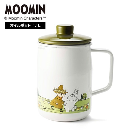 富士ホーロー ムーミンオリーブ 1.1L オイルポット MTG-OP1.1L