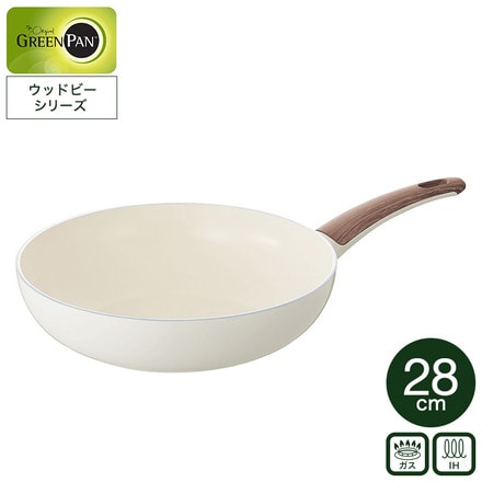 グリーンパン ウッドビー ウォックパン 28cm CC001013-001 IH対応 ガス火対応