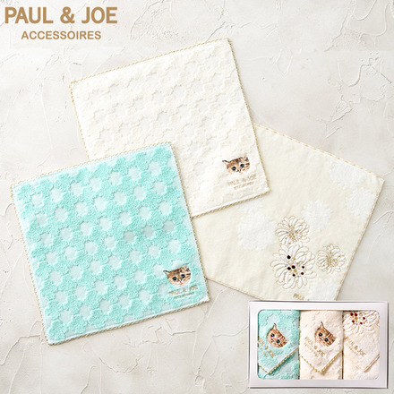 PAUL & JOE アクセソワ ハンカチ 3枚セット ブルー