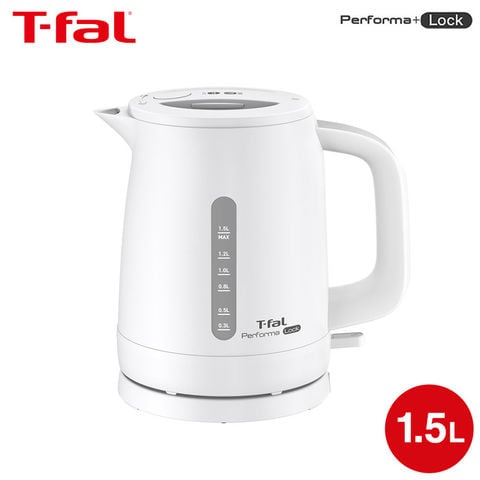 ティファール T-fal 電気ケトル パフォーマ ロック 1.5L ホワイト KO1621J0 / 1500mL 転倒お湯もれロック スピード沸騰 空だき防止 自動電源オフ