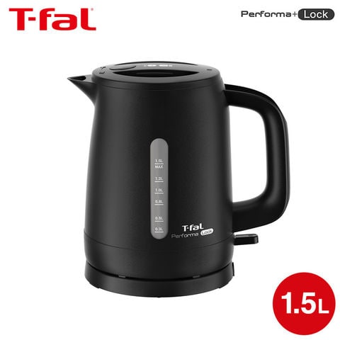 ティファール T-fal 電気ケトル パフォーマ ロック 1.5L ブラック KO1628J0 / 1500mL 転倒お湯もれロック スピード沸騰 空だき防止 自動電源オフ