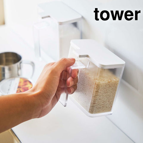 山崎実業 公式 tower マグネット調味料ストッカー タワー ホワイト 4817