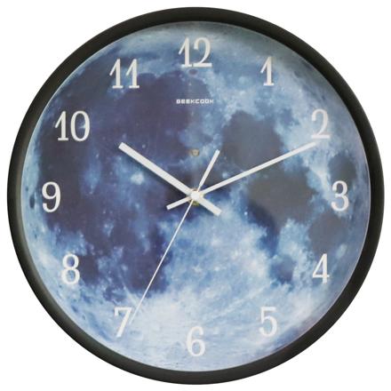 発光月型掛け時計 12888n23 ブラック