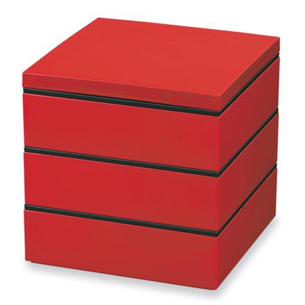 重箱 三段 18cM 重箱 パプリカレッド