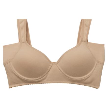 綿100% 脇汗ガードブラ Lサイズ ベージュ