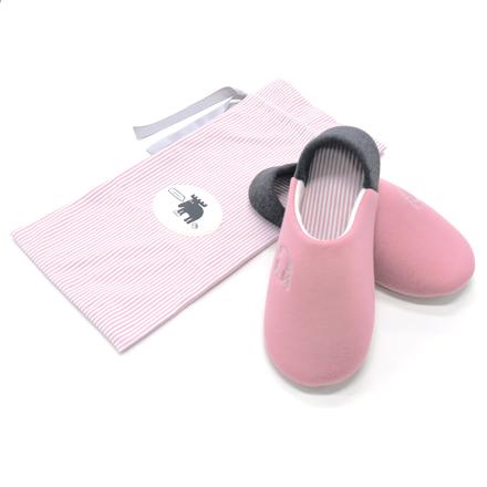 moz スリッパ袋付き M(23-24.5cm) ピンク