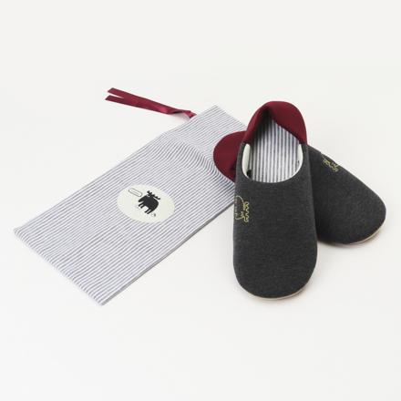 moz スリッパ袋付き L(25-26.5cm) レッド