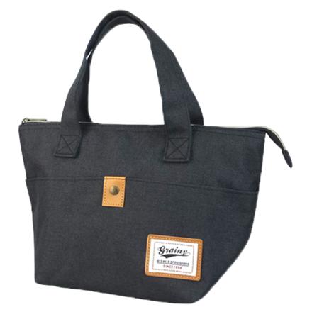 アットファースト グレイニー Grainy ランチバッグ ブラック