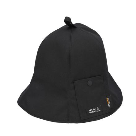 AMICAL.Schlaf ポケット付ベル型サウナハット コーデュロイBLACK