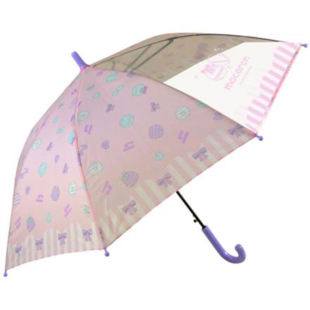 ATTAIN 女児 キッズ長傘 50cm マカロン/ピンク
