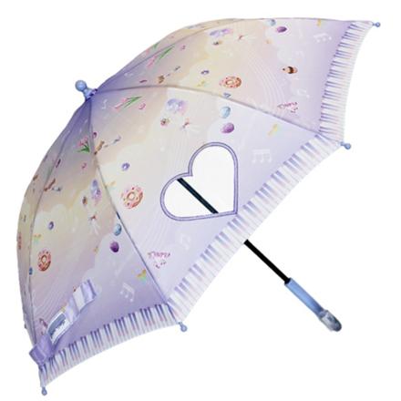 ATTAIN 女児 キッズ長傘 50cm 1407.パープル