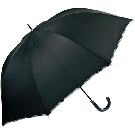 ATTAIN アテイン 強風対応 長傘70cm 黒×パイピング黒