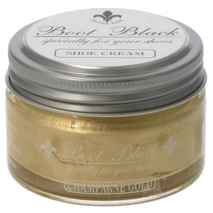 COLUMBUS BootBlackSilverLine シュークリームメタリック シャンパンゴールド