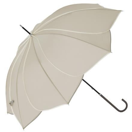 becauSe ビコーズ バイカラーパイピング 長傘 長傘 グレージュ