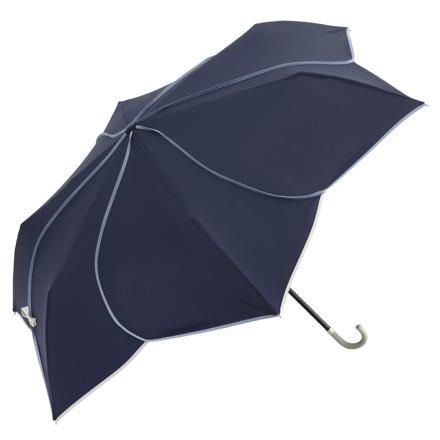 becauSe ビコーズ 晴雨兼用 折りたたみ傘 折りたたみ傘 バイカラーパイピング/ネイビー