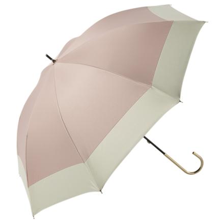 because ビコーズ PUコーティング 晴雨兼用 長傘 バイカラー/ピンク