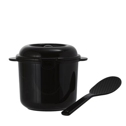 電子レンジ専用炊飯器 備長炭入 ちびくろちゃん 2合炊き 2合炊き ブラック