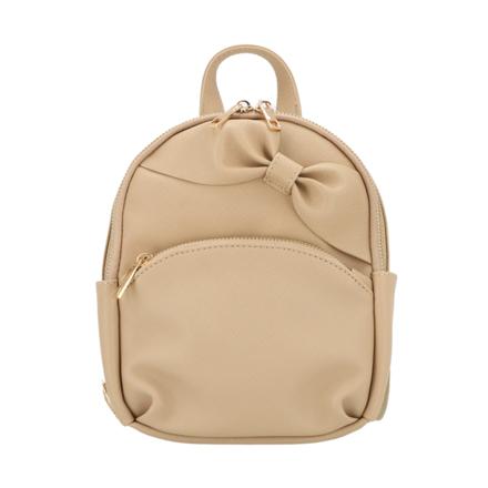 リボン2wayリュック 合皮.ベージュ