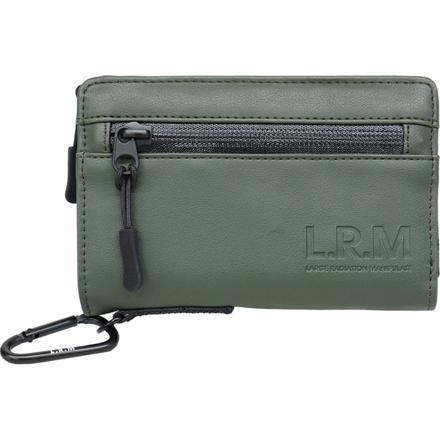 L.R.M 止水ファスナー合皮ミドル財布 グリーン