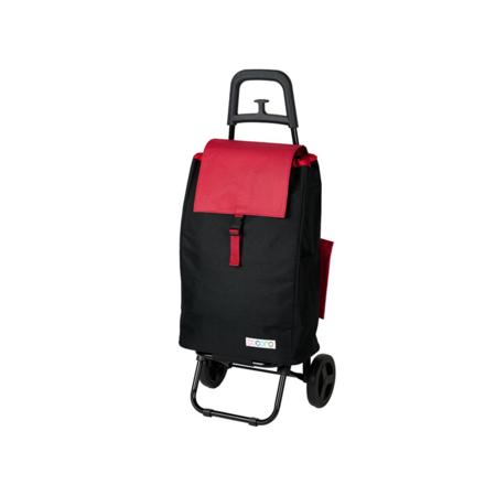 コ・コロ cocoro ショッピングカート スタンダードタイプ 無地 レギュラーサイズ バイカラーブラックレッド2
