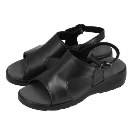 クロワッサン レディースサンダル CR4595 Sサイズ ブラック