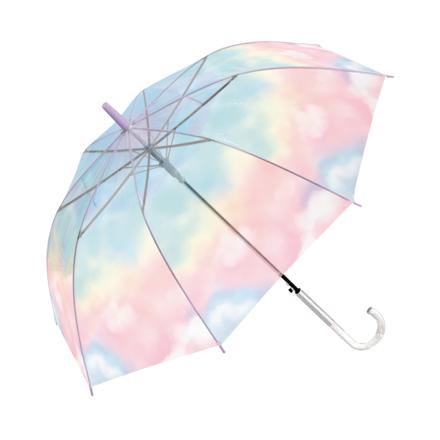 ミルキートーンアンブレラ POE 60cm 長傘 RAINBOW